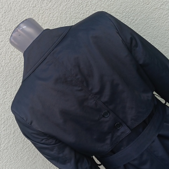 LIZ CLAIBORNE PETITES (UKRAINE) VINTAGE DOUBLE-BREASTED TRENCH COAT (LADIES) - Picture 16 of 17